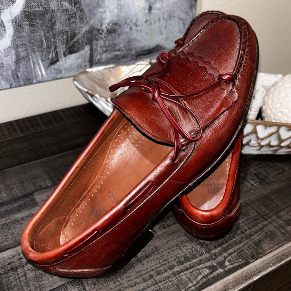 Allen Edmonds Alameda Kiltie Tie Loafer Calf Leather Chili SZ 9   Made in USA - Picture 7 of 10